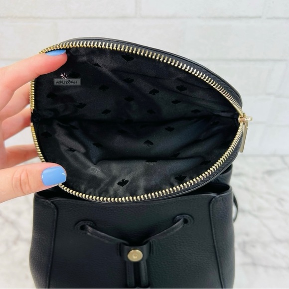 Kate Spade Leila Medium Flap Backpack In Black - Picture 7 of 10